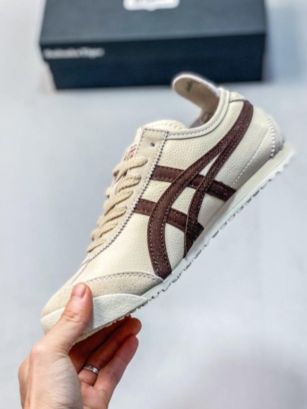 Onitsuka Tiger MEXICO 66 Men's Casual Sneakers – Brown / Off-White – New w/ Tags - Picture 6 of 6
